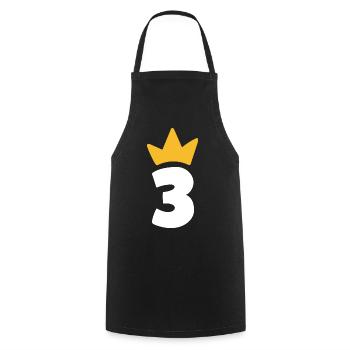 Drei Krone 3 years children's birthday - Cooking Apron - black - Front - AI Model Male 185 dark (185cm)