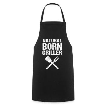 Natural Born Griller Grill - Cooking Apron - black - Front - AI Model Male 185 dark (185cm)