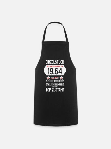 62. GEBURTSTAG 1964 EINZELSTÜCK PREISSCHILD - Kochschürze - Schwarz