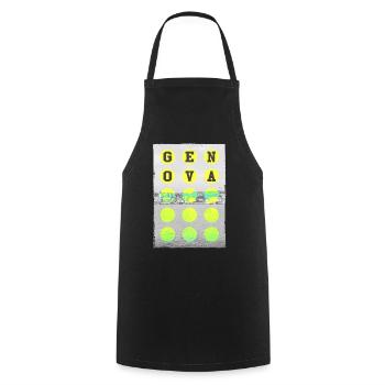 Gênes Italie City Skyline Home Love Holiday - Tablier de cuisine - noir - Devant - AI Model Male 185 dark (185cm)