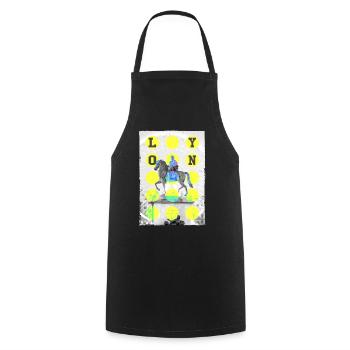 Lyon France Ville Skyline Accueil Amour - Tablier de cuisine - noir - Devant - AI Model Male 185 dark (185cm)