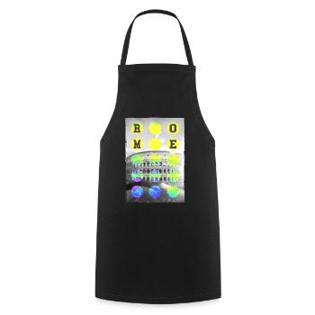 Rome Rome Italy City Skyline Home Love Holiday - Cooking Apron - black - Front - AI Model Male 185 dark (185cm)