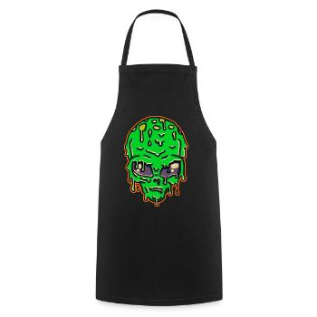 Alien Melting Trippy - Cooking Apron - black - Front - AI Model Male 185 dark (185cm)