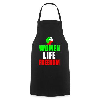 Women life freedom iran - Kochschürze - Schwarz - Vorne - AI Model Male 185 dark (185cm)