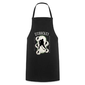 Eishockey Eishockeyspieler Spieler Vintage Retro - Kochschürze - Schwarz - Vorne - AI Model Male 185 dark (185cm)