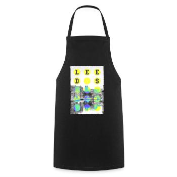 Leeds Angleterre Royaume-Uni City Skyline Home Love - Tablier de cuisine - noir - Devant - AI Model Male 185 dark (185cm)