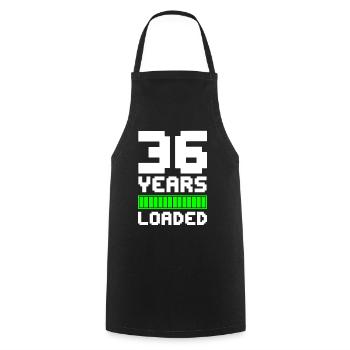 36 Years Loaded 36th Birthday - Cooking Apron - black - Front - AI Model Male 185 dark (185cm)
