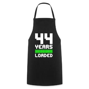 44 Years Loaded 44th Birthday - Cooking Apron - black - Front - AI Model Male 185 dark (185cm)