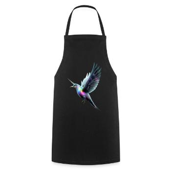 Unicorn Bird - Cooking Apron - black - Front - AI Model Male 185 dark (185cm)