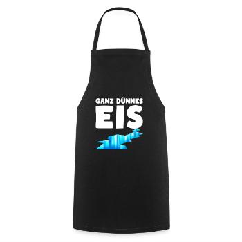 Ganz dünnes Eis Humor Sehr dünnes Eis - Kochschürze - Schwarz - Vorne - AI Model Male 185 dark (185cm)