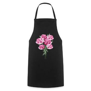 fascinating pink bouquet of carnations - Cooking Apron - black - Front - AI Model Male 185 dark (185cm)