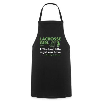 Sport Girl Definition Lacrosse - Kochschürze - Schwarz - Vorne - AI Model Male 185 dark (185cm)