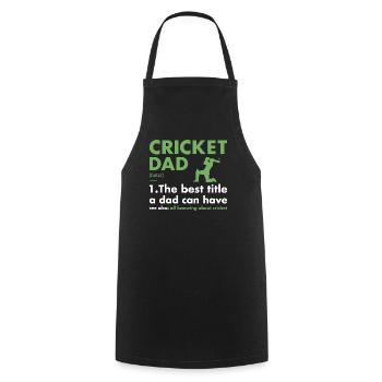 Sport Dad Definition Cricket - Kochschürze - Schwarz - Vorne - AI Model Male 185 dark (185cm)