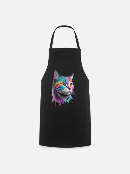 Katze - Kochschürze - Schwarz