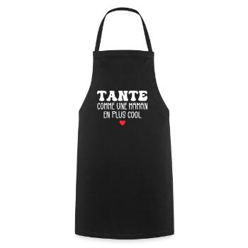 Tante Comme Une Maman Cool Humour Tata Cadeau - Tablier de cuisine - noir - Devant - AI Model Male 185 dark (185cm)