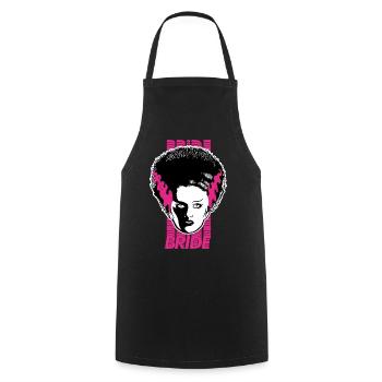 Universal Monsters Frankenstein`s Bride Pink - Cooking Apron - black - Front - AI Model Male 185 dark (185cm)
