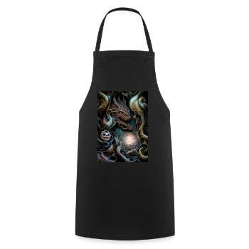 Rooted III - Cooking Apron - black - Front - AI Model Male 185 dark (185cm)