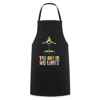 The Sky is No Limit Trampoline - Cooking Apron - black - Front - AI Model Male 185 dark (185cm)