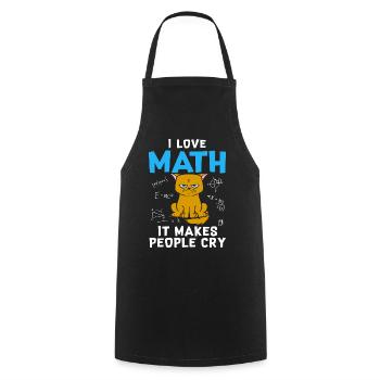 I Love Math It Makes People Cry - Kochschürze - Schwarz - Vorne - AI Model Male 185 dark (185cm)