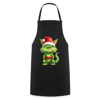 Katze Weihnachten Weihnachtselfe Geschenke Mütze - Kochschürze - Schwarz - Vorne - AI Model Male 185 dark (185cm)