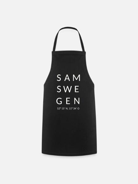 Samswegen weiß - Kochschürze - Schwarz