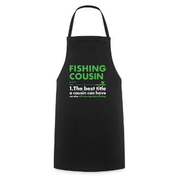 Fisher Cousin Définition Pêche - Tablier de cuisine - noir - Devant - AI Model Male 185 dark (185cm)