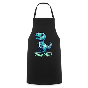 T-Rex Hug Me Hug Gift - Cooking Apron - black - Front - AI Model Male 185 dark (185cm)