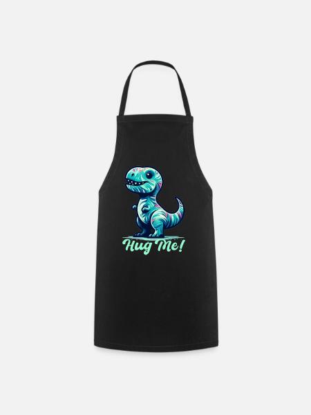 T-Rex Umarme mich Umarmen Geschenk - Kochschürze - Schwarz