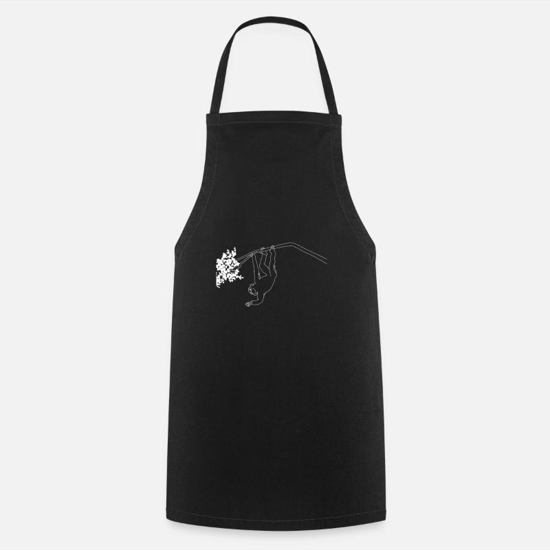 Monkey lineart - Cooking Apron - black