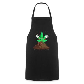 Der Bloom - Weed Cannabis Stoned Hanf Marihuana - Kochschürze - Schwarz - Vorne - AI Model Male 185 dark (185cm)