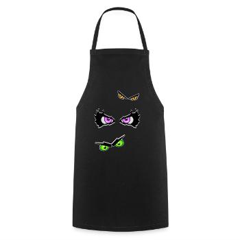 Halloween eyes evil - Cooking Apron - black - Front - AI Model Male 185 dark (185cm)