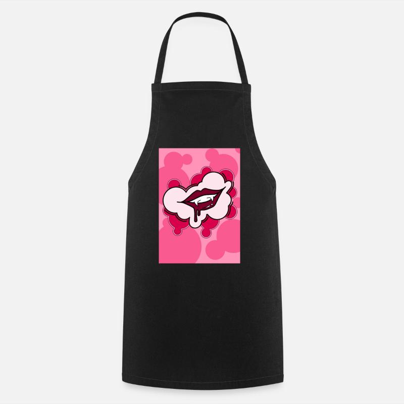 Vampire Kiss - Cooking Apron - black