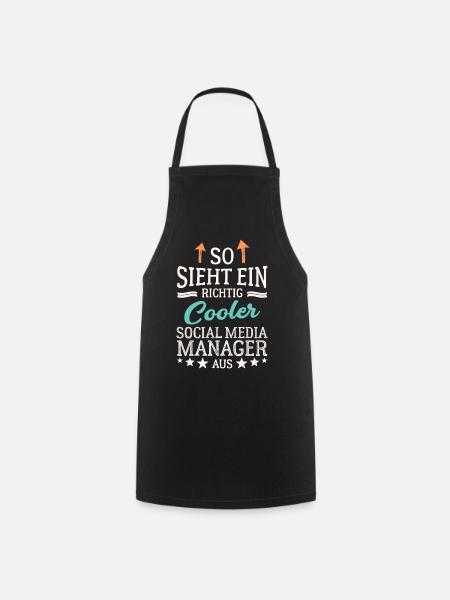 So sieht ein cooler Social Media Manager aus - Kochschürze - Schwarz