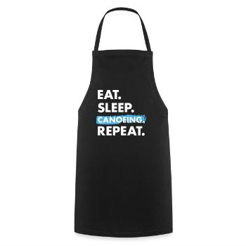 Canoeist Eat Sleep Canoeing - Cooking Apron - black - Front - AI Model Male 185 dark (185cm)