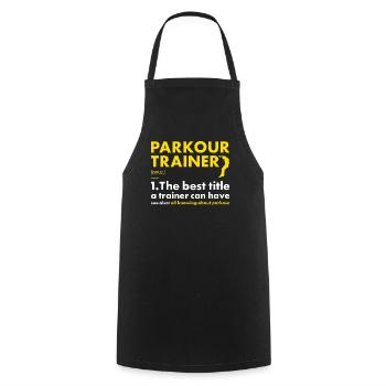 Traceur Trainer Definition Parkour - Cooking Apron - black - Front - AI Model Male 185 dark (185cm)