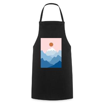 Mountain Landscape 2 - Cooking Apron - black - Front - AI Model Male 185 dark (185cm)