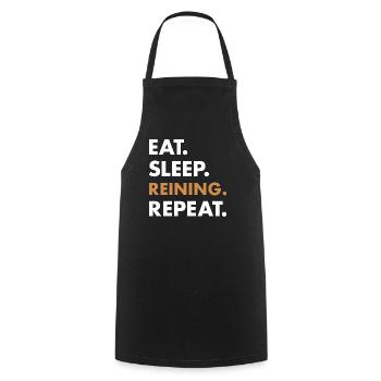 Pure Eat Sleep Reining - Cooking Apron - black - Front - AI Model Male 185 dark (185cm)