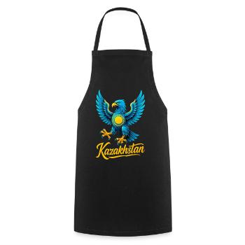 Kazakhstan Eagle Flag Flag Cool Gift - Cooking Apron - black - Front - AI Model Male 185 dark (185cm)