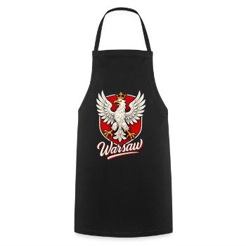 Warsaw Poland Polska Eagle Flag Flag Gift - Cooking Apron - black - Front - AI Model Male 185 dark (185cm)