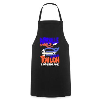 Patrouille de France Toulon 15 August - Cooking Apron - black - Front - AI Model Male 185 dark (185cm)