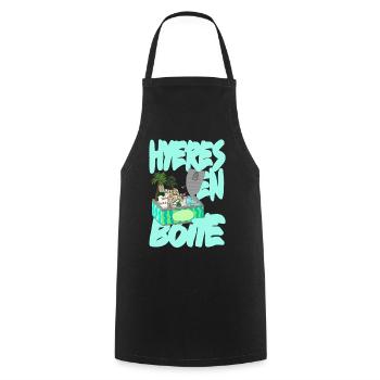 Hyères in a club - Cooking Apron - black - Front - AI Model Male 185 dark (185cm)