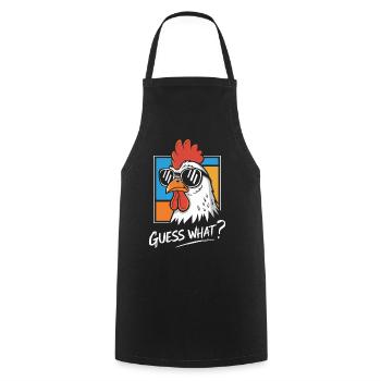 Coq drôle avec impression de lunettes de soleil - Tablier de cuisine - noir - Devant - AI Model Male 185 dark (185cm)