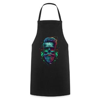 Crâne & Streetwear - Tablier de cuisine - noir - Devant - AI Model Male 185 dark (185cm)