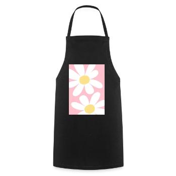 Rose avec des fleurs - Tablier de cuisine - noir - Devant - AI Model Male 185 dark (185cm)