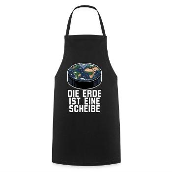 Die Erde Ist Eine Scheibe Eishockey - Cooking Apron - black - Front - AI Model Male 185 dark (185cm)