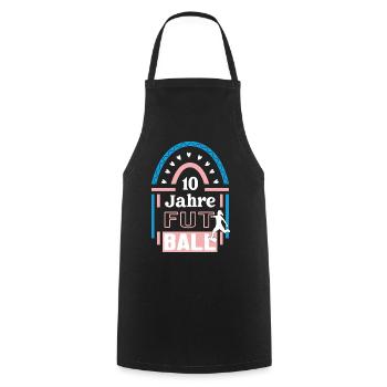 Futsal Anniversary 10 Years Coach Player - Cooking Apron - black - Front - AI Model Male 185 dark (185cm)