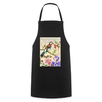 Colorful bird - Cooking Apron - black - Front - AI Model Male 185 dark (185cm)