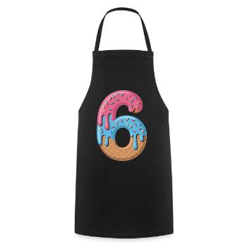 Eiscreme Zahl 6 Geburtstags Motiv Für Kinder - Cooking Apron - black - Front - AI Model Male 185 dark (185cm)