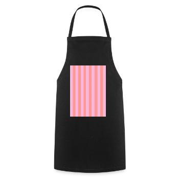 Bandes - Rose Rouge Personnalisable - Tablier de cuisine - noir - Devant - AI Model Male 185 dark (185cm)