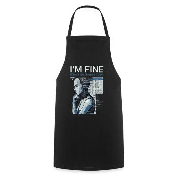 Check The Source Code - Cooking Apron - black - Front - AI Model Male 185 dark (185cm)